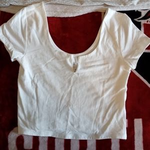 Aeropostale Baby Tee. Size Medium. White.